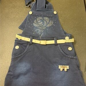 Stylish Kids Denim Overalls with Matching Top and Pants - Ages 2-4 - NWT